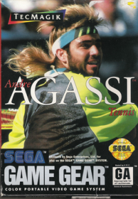 Andre Agassi Tennis Sega Game Gear US box art